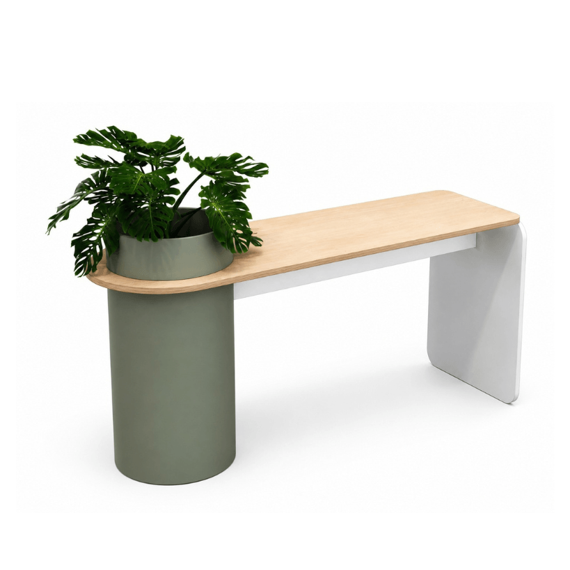 Mesa Alta Linha Alameda Linear Axis com Floreira