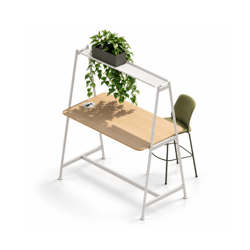 Mesa Compás Bancada Alta com Floreira Superior